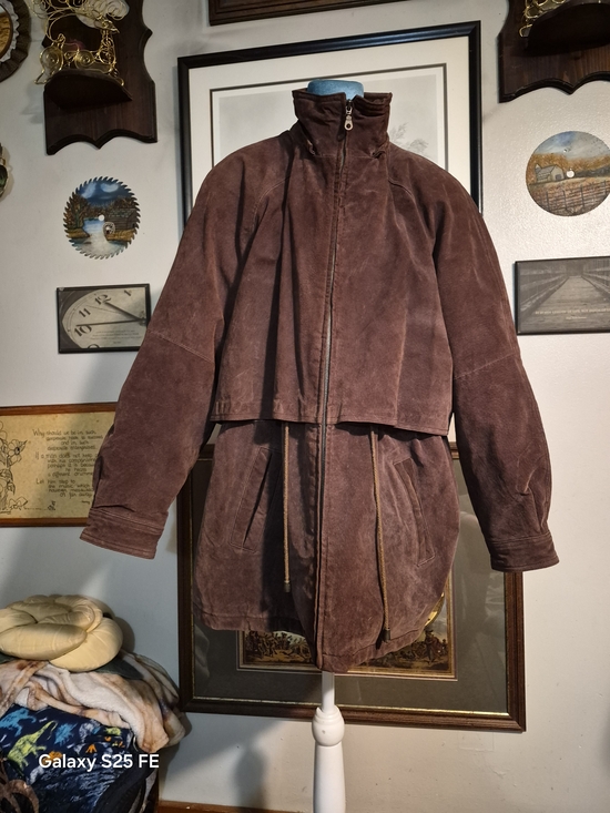 kathy ireland Jackets & Blazers - Kathy Ireland Chocolate Brown Genuine Leather Winter Coat XL